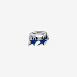 Enameled Icon Single Ring Blue