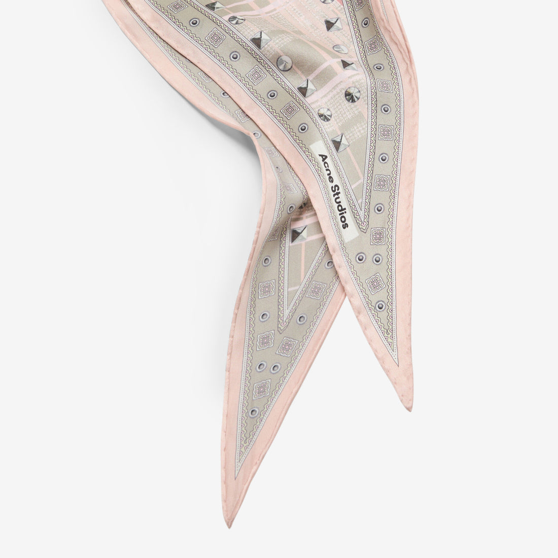Volta Triangle Check Bandana Pink | Taupe Accessories