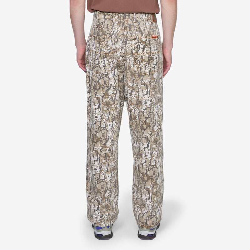 Bark Camo Denim Jeans Tan Pants