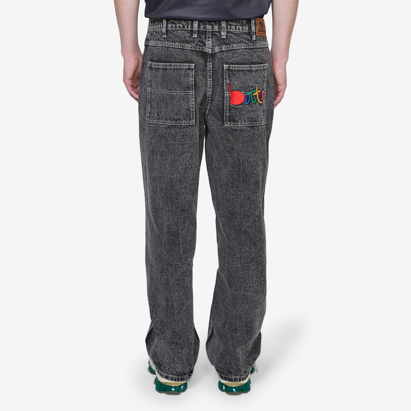 Art Denim Jeans Washed Black Pants