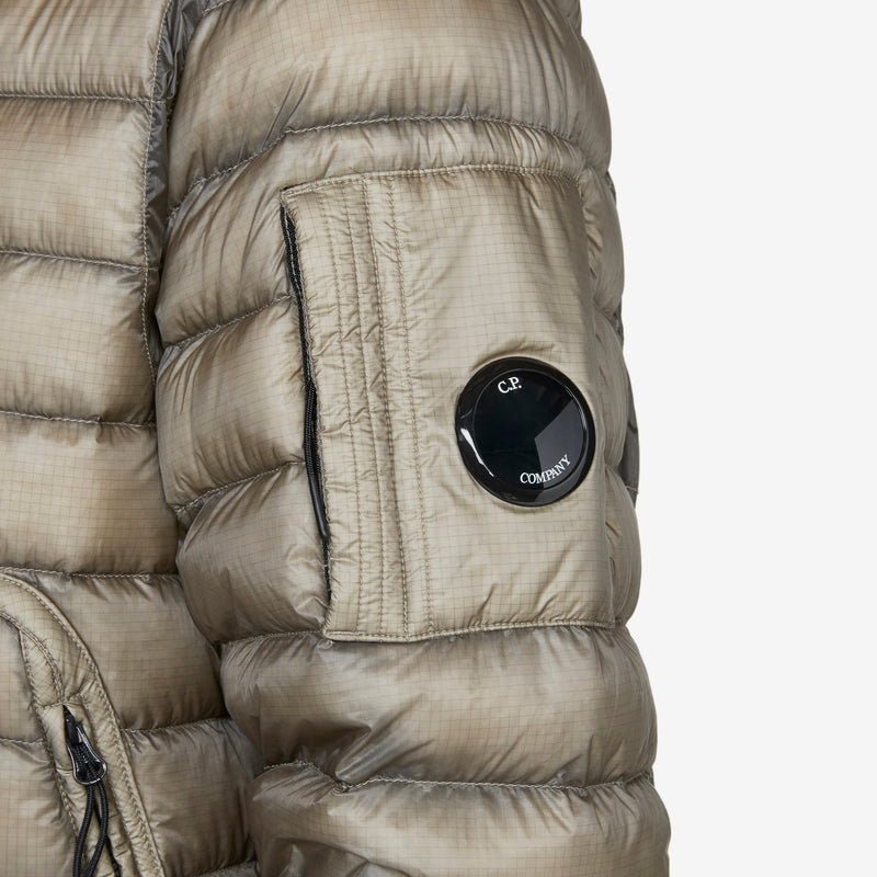 D.D. Shell Collar Zip Down Jacket Vintage Khaki Jackets