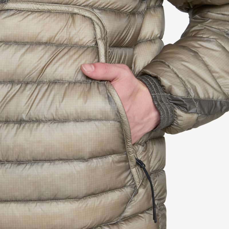 D.D. Shell Collar Zip Down Jacket Vintage Khaki Jackets
