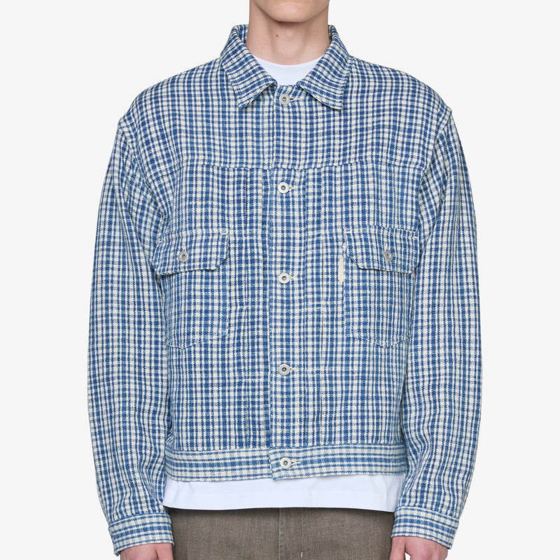 Tuesday Jacket Indigo Check Handloom Jackets
