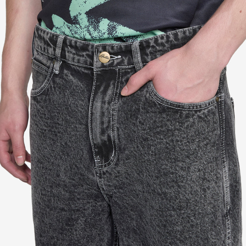 Art Denim Jeans Washed Black Pants