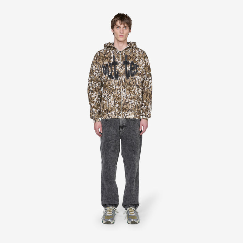 Frenzy Zip-Thru Hood Tan Camo Jumpers