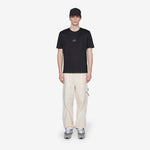 Mercerized 30/2 Jersey Twisted Logo Graphic T-Shirt Black