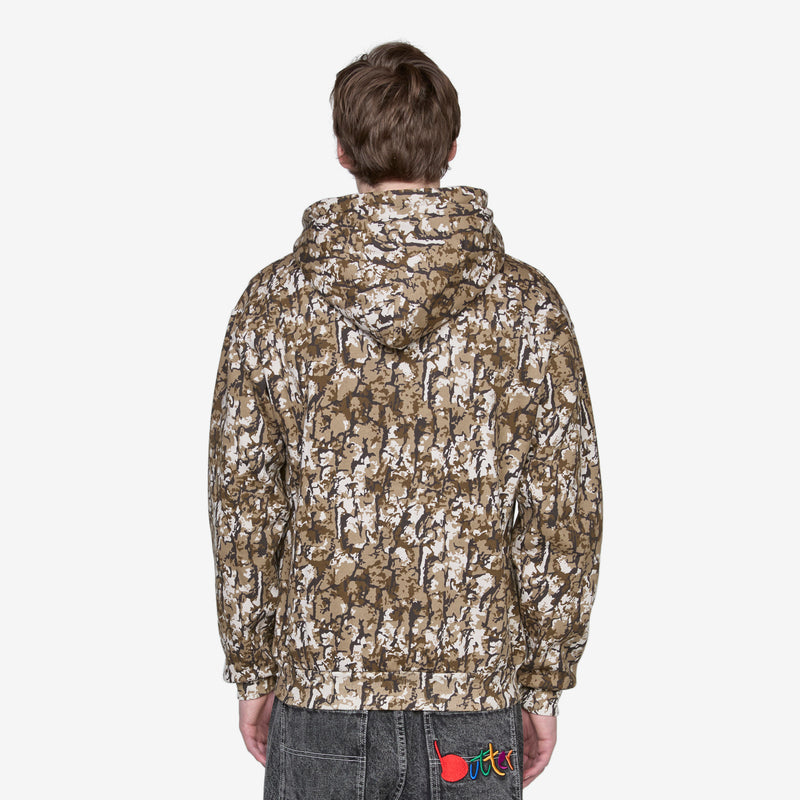 Frenzy Zip-Thru Hood Tan Camo Jumpers