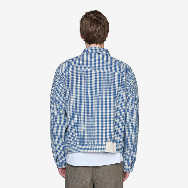 Tuesday Jacket Indigo Check Handloom Jackets