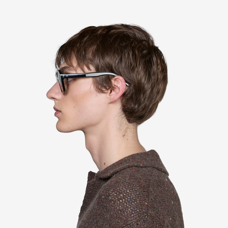 Jet Black | Green Solid Lens Eyewear