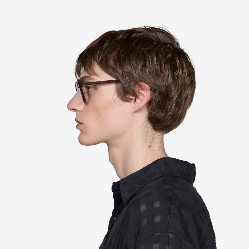 Nelson Chocolate | Blue Gradient Lens Eyewear