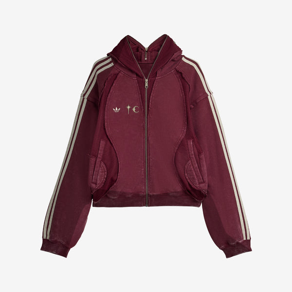 Thug Club x Teamgeist Hooded Zip Up Maroon Jumpers