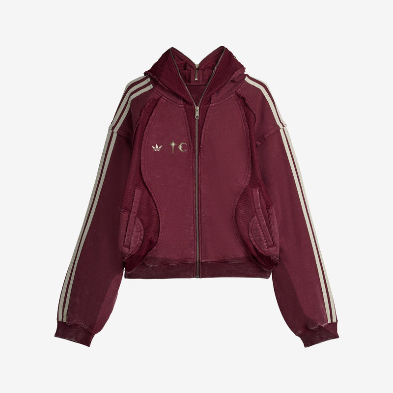Thug Club x Teamgeist Hooded Zip Up Maroon Jumpers