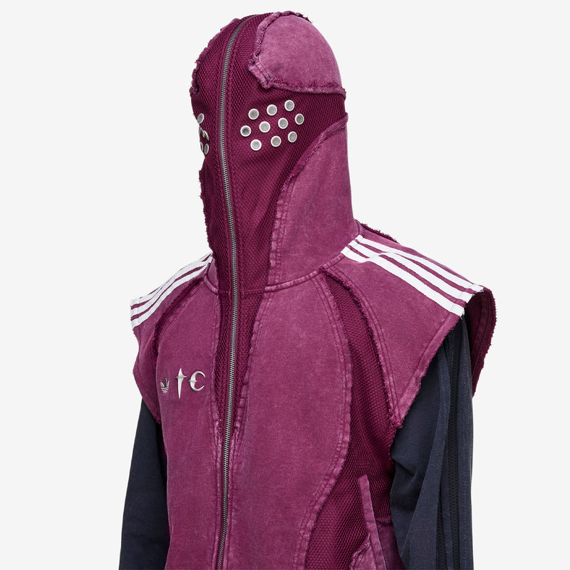 Thug Club x Teamgeist Hooded Zip Up Maroon Jumpers
