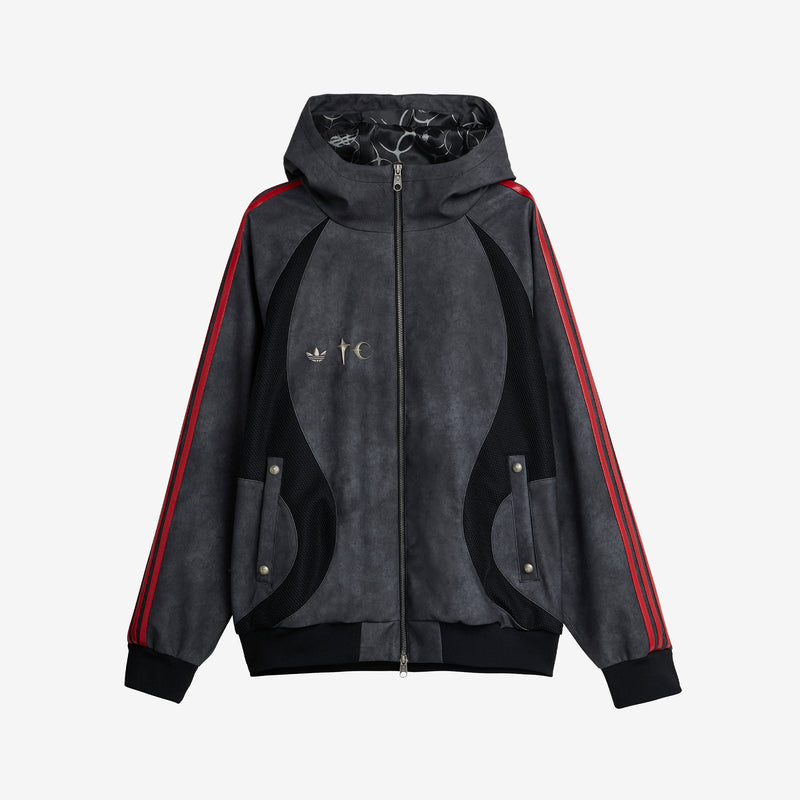 Thug Club x Teamgeist Faux Leather Jacket Black | Antique Silver Jackets