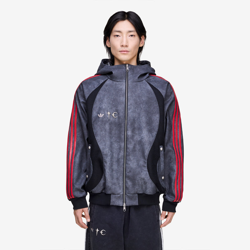 Thug Club x Teamgeist Faux Leather Jacket Black | Antique Silver Jackets
