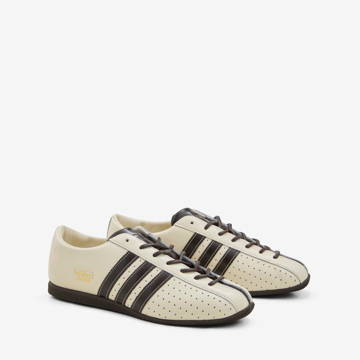 Women's Japan Lux Cream White | Aurora Coffee | Gold Metallic Front
