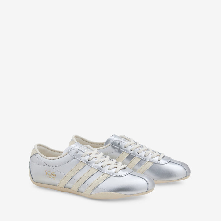 Women's Tokyo Silver Metallic | Cream White | Gold Metallic Front
