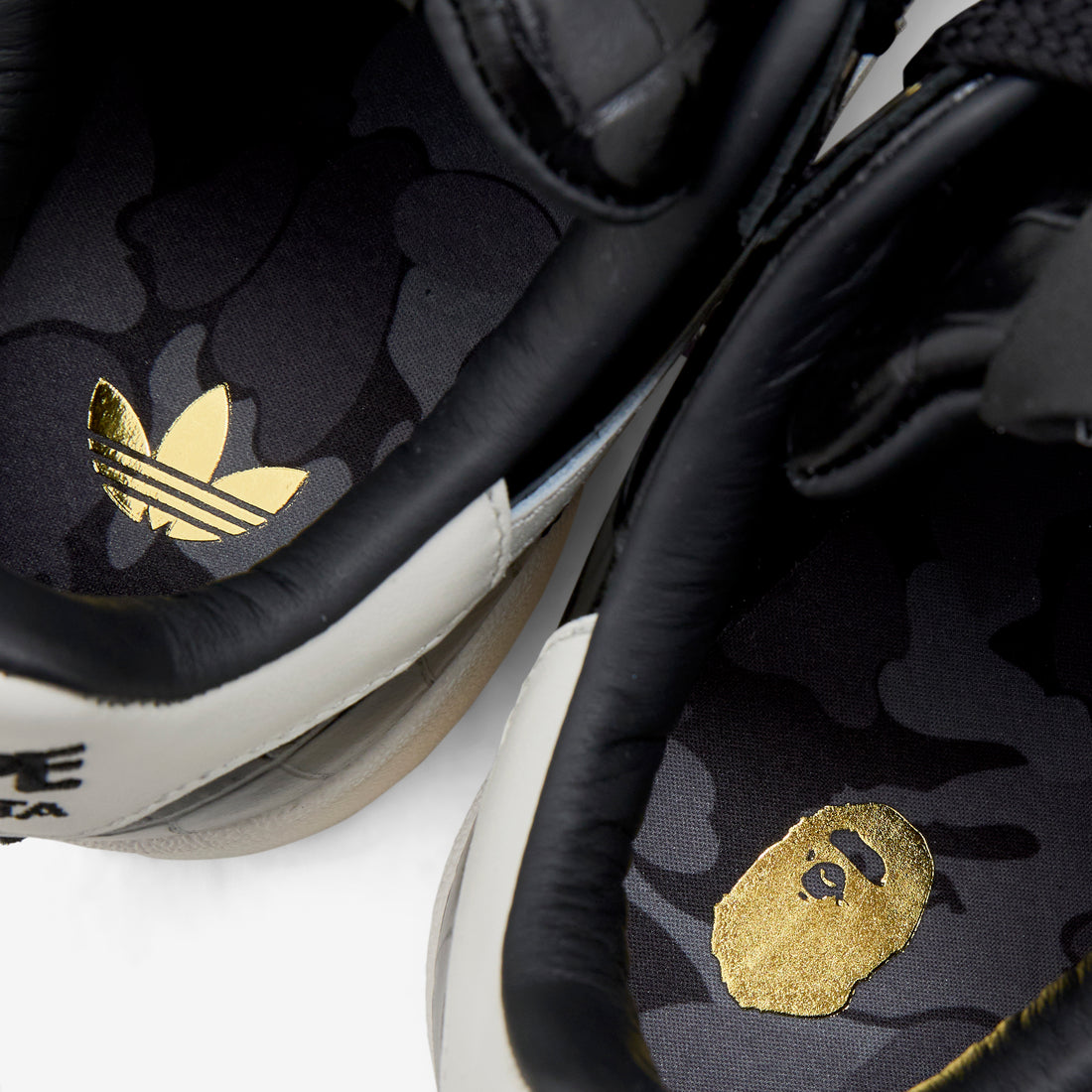 BAPE x Campus 00s Core Black | Off White | Gold Metallic Footwear