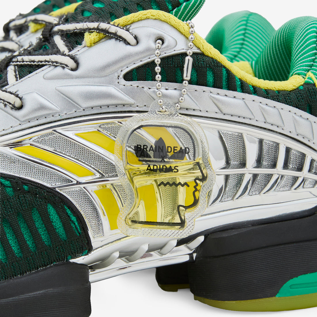 Brain Dead x Climacool 2 Core Black | Impact Yellow | Silver Metallic Footwear