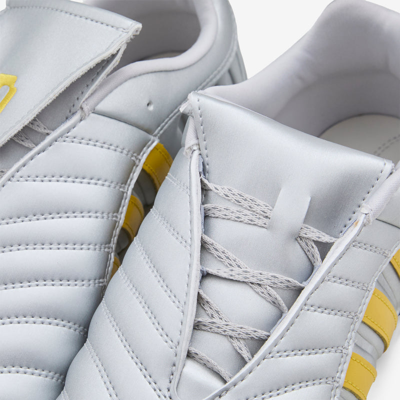 Miaou x Elite Mei Silver Metallic | Collegiate Navy | Hazy Yellow Footwear