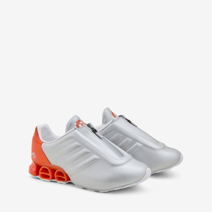 Miaou x Megaride S2 Silver Metallic | Power Blue | Semi Impact Orange Front