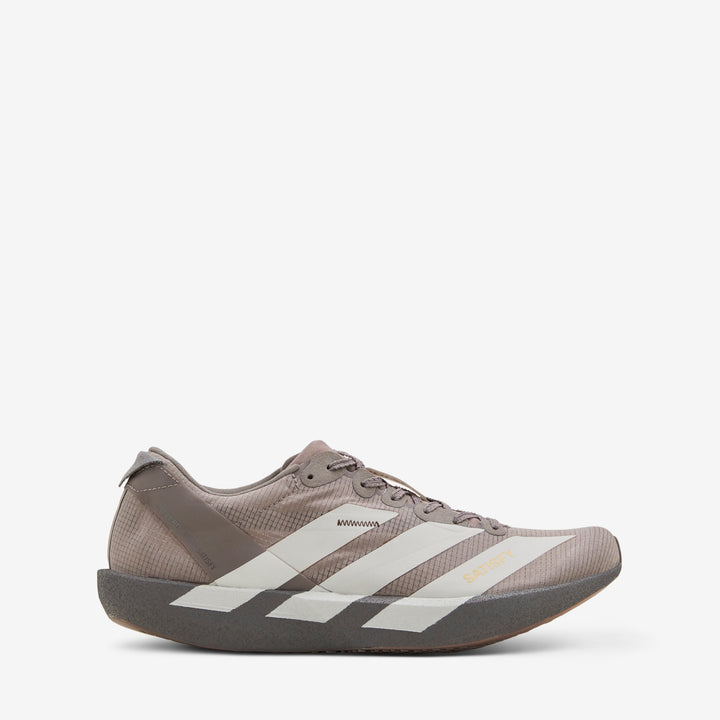 Satisfy x Adizero Adios Brown | Pearl Metallic | Charcoal