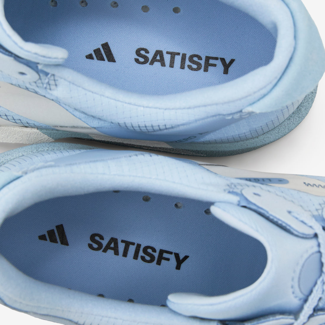 Satisfy x Adizero Adios  Wonder Blue | Pearl Metallic | Wonder Blue Footwear