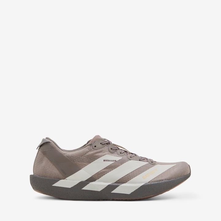 Satisfy x Women's Adizero Adios Brown | Pearl Metallic | Charcoal