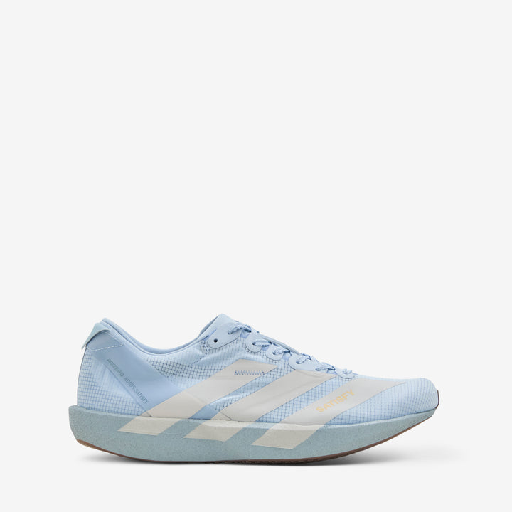 Satisfy x Women's Adizero Adios Wonder Blue | Pearl Metallic | Wonder Blue