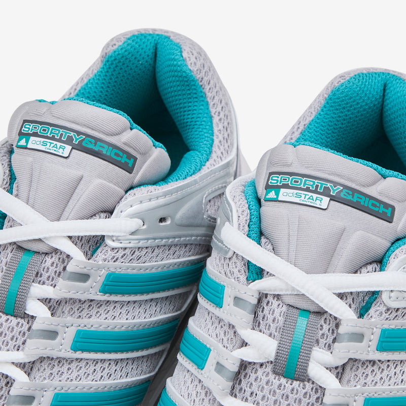 Sporty & Rich x Women's Adistar Control 5 Grey Two | Pure Teal | Silver Metallic Footwear