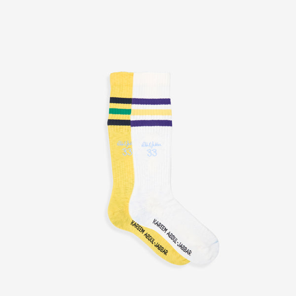 Wales Bonner x Jabbar 3-Stripes Socks Chalk White | Spring Yellow Footwear