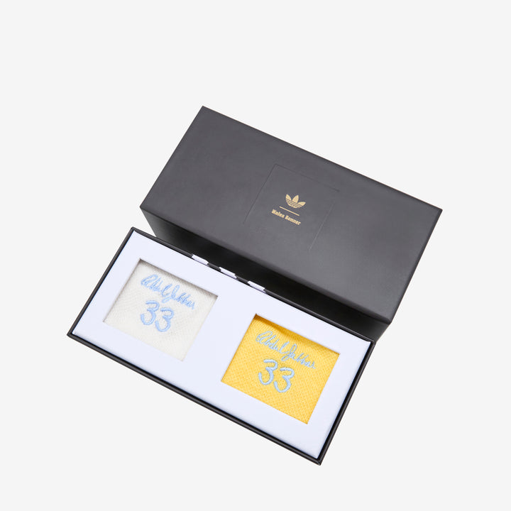 Wales Bonner x Jabbar 3-Stripes Socks Chalk White | Spring Yellow