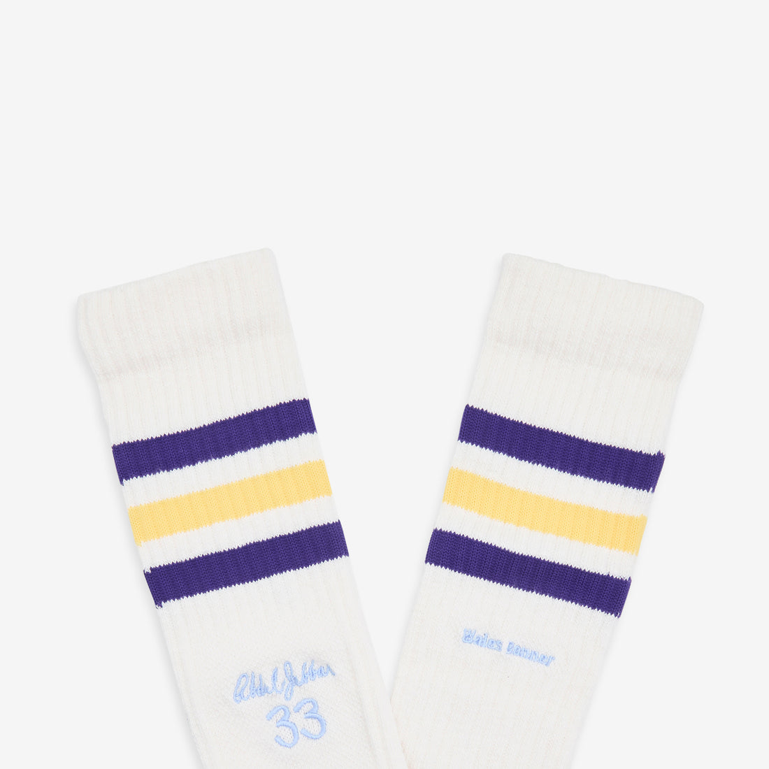Wales Bonner x Jabbar 3-Stripes Socks Chalk White | Spring Yellow Footwear