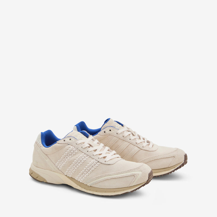 Wales Bonner x Adizero Adios Suede Wonder White | Dark Brown | Chalk White Front