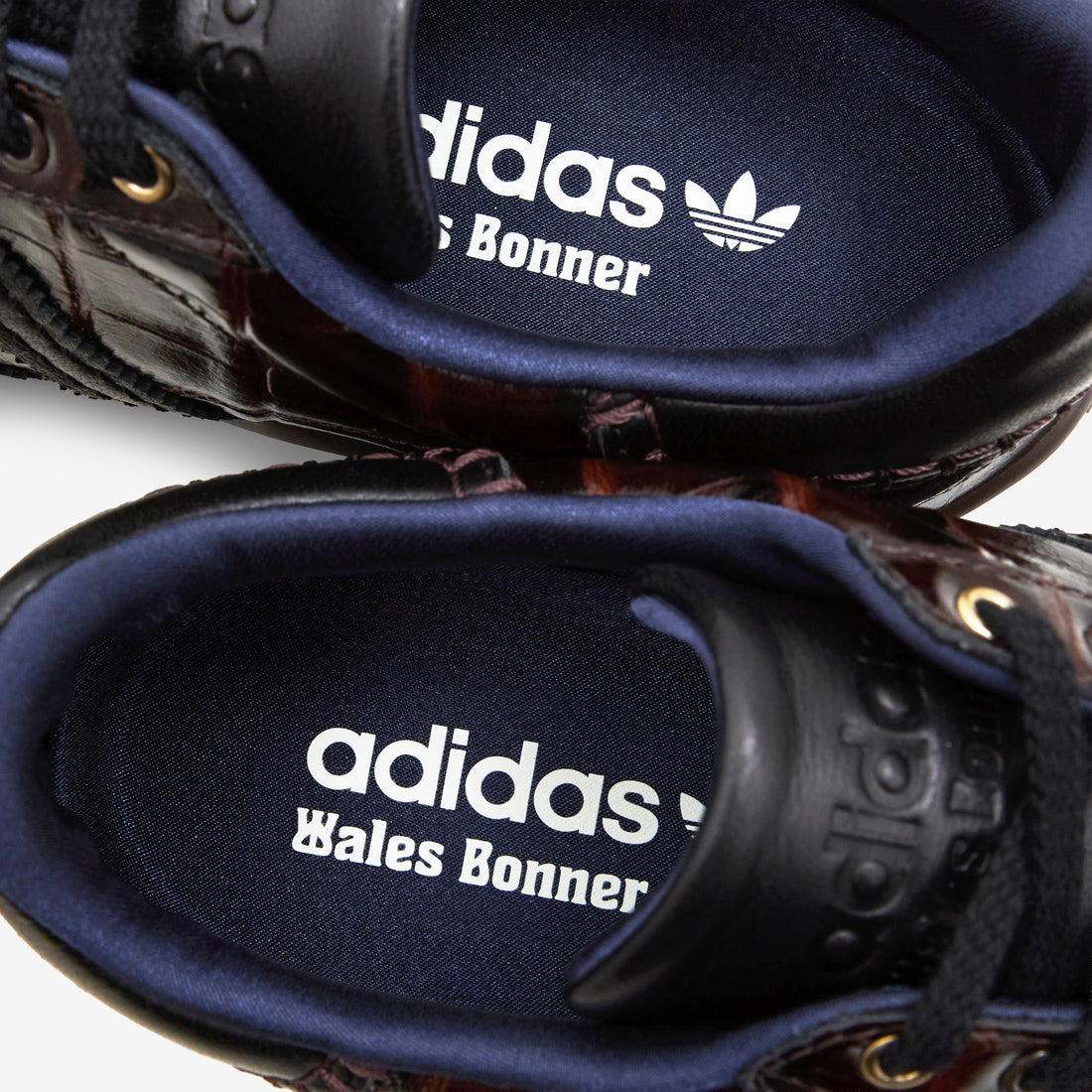 Wales Bonner x Karintha Croc Dark Brown | Core Black | Gold Metallic Footwear
