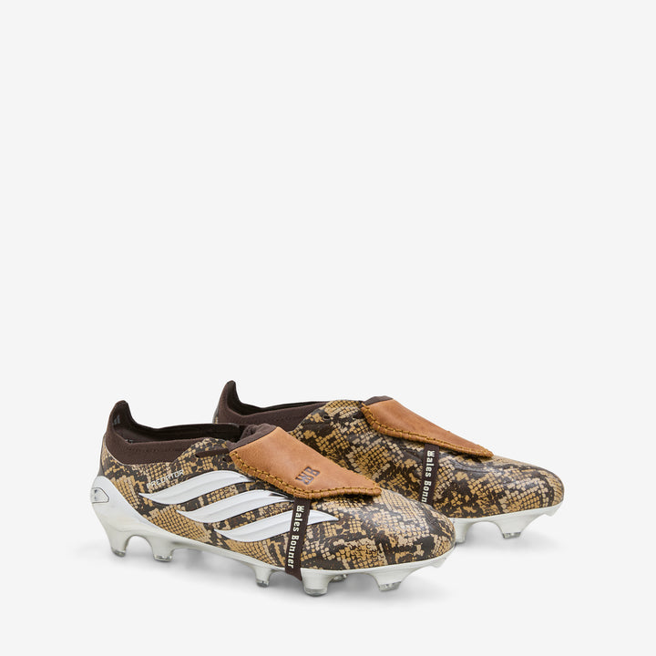 Wales Bonner x Predator Elite Fold-Over Tongue Firm Ground Football Boots Brown | Silver Metallic | Bronze Strata Front
