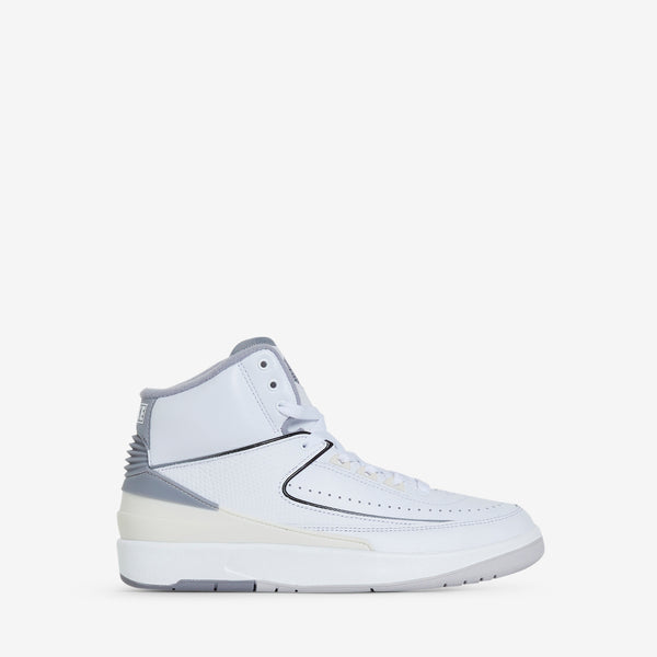 Grade School Air Jordan 2 Retro White | Cement Grey | Sail | Black Footwear