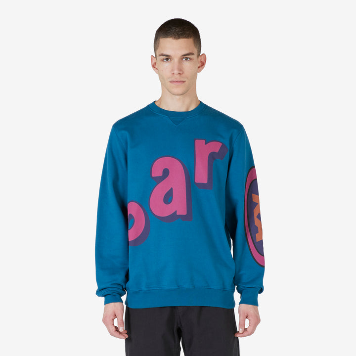 Loudness Crew Neck Sweatshirt Coral Blue Front