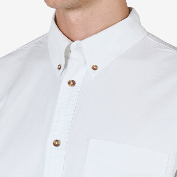 Nike Life Longsleeve Oxford Button Down Shirt Summit White