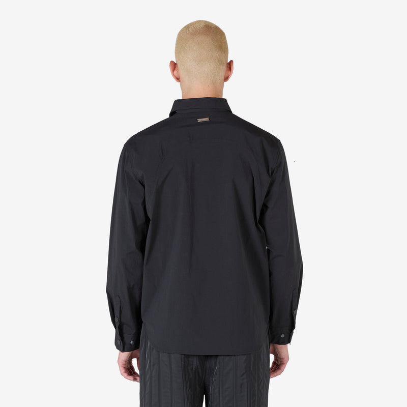 Nylon Long Sleeve Shirt Black