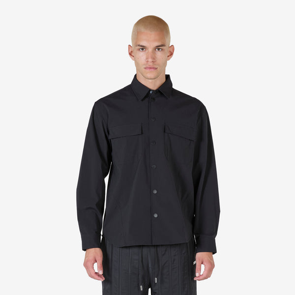 Nylon Long Sleeve Shirt Black Shirts