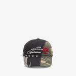 Camouflage Split Panelled Cap Black | Khaki