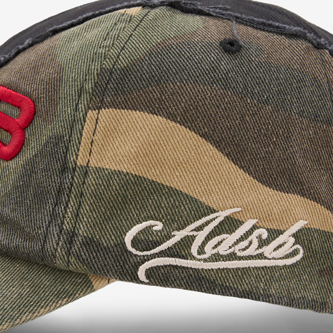 Camouflage Split Panelled Cap Black | Khaki Headwear
