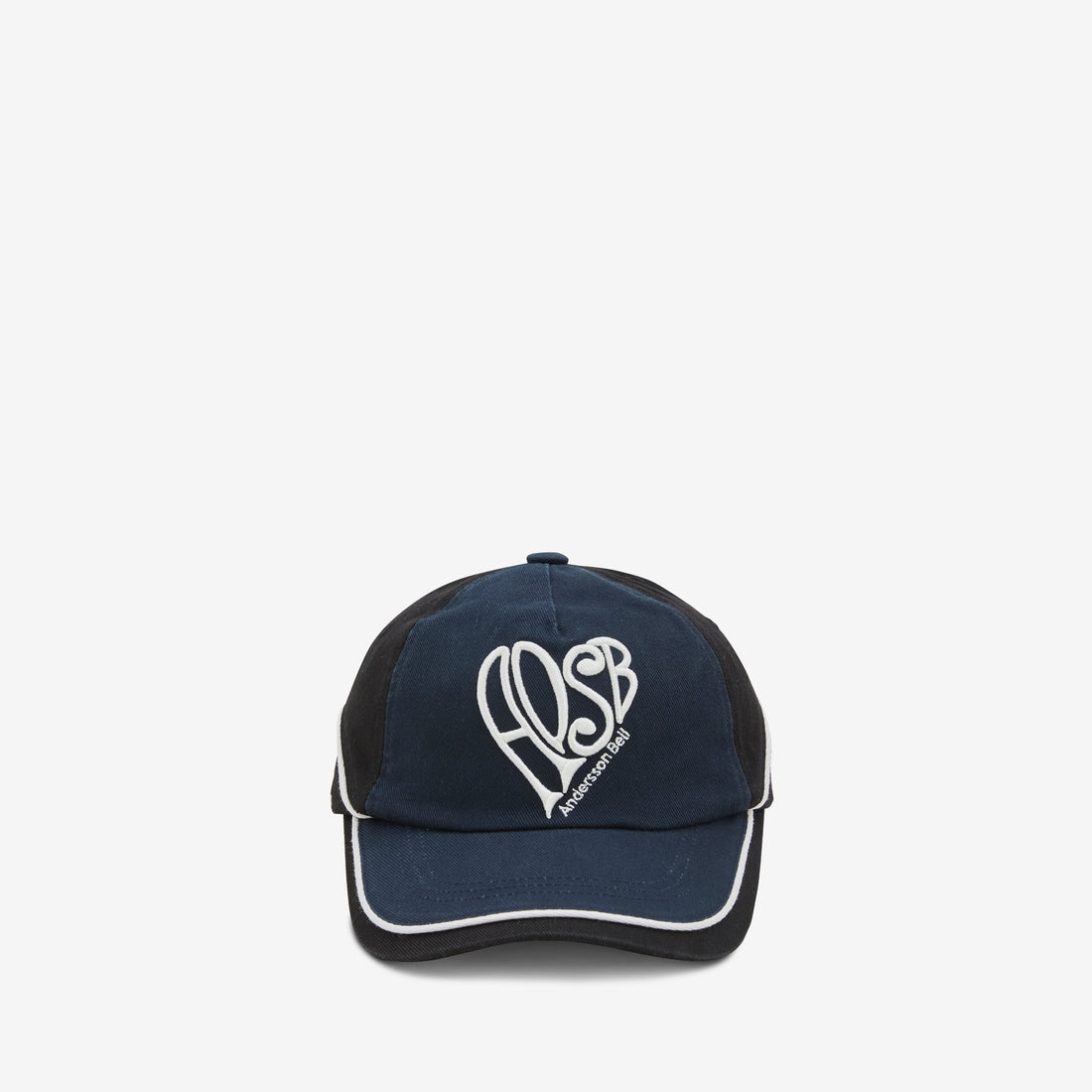 Heart Logo Embroidery Layered Cap Black | Navy Headwear