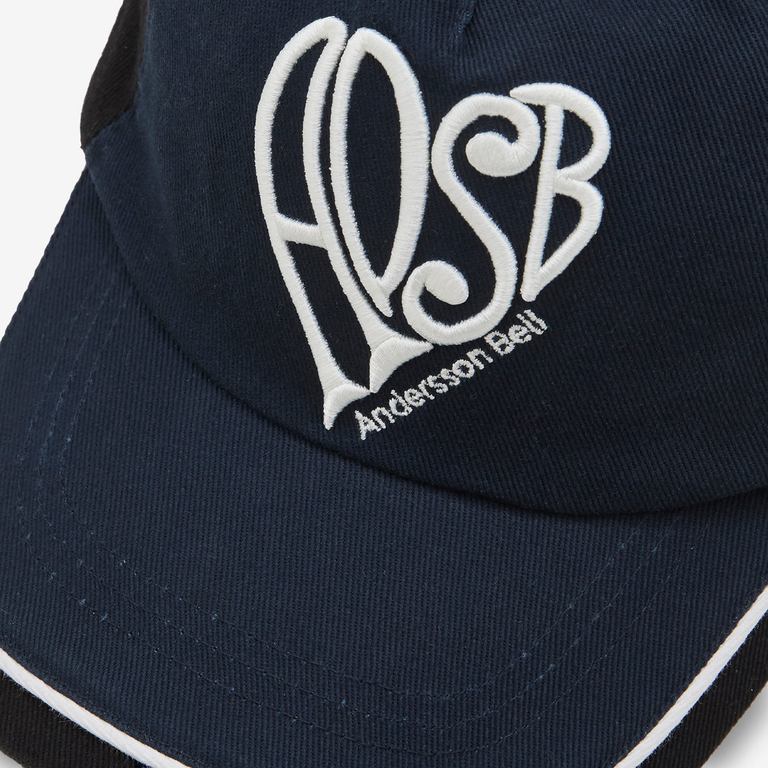 Heart Logo Embroidery Layered Cap Black | Navy Headwear