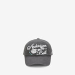 Washed Jewelled Rose Cap Charcoal