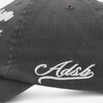 Washed Jewelled Rose Cap Charcoal