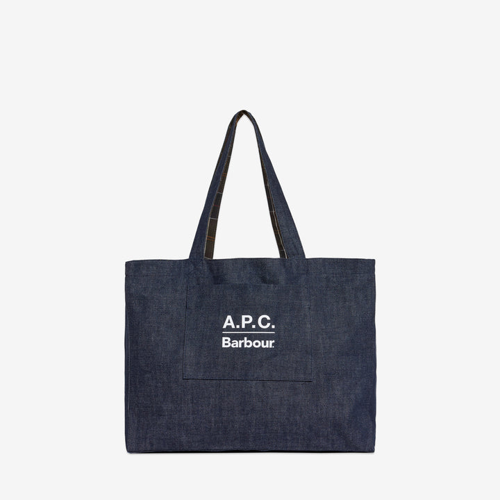 A.P.C. x Denim Weekender Holdall Bag Denim Front