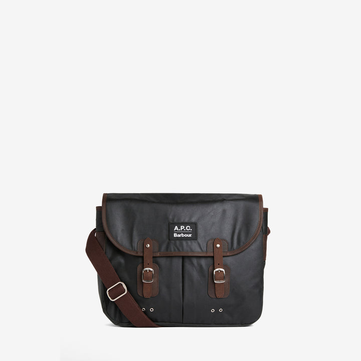 A.P.C. x Waxed Tarras Bag Dark Sage Front