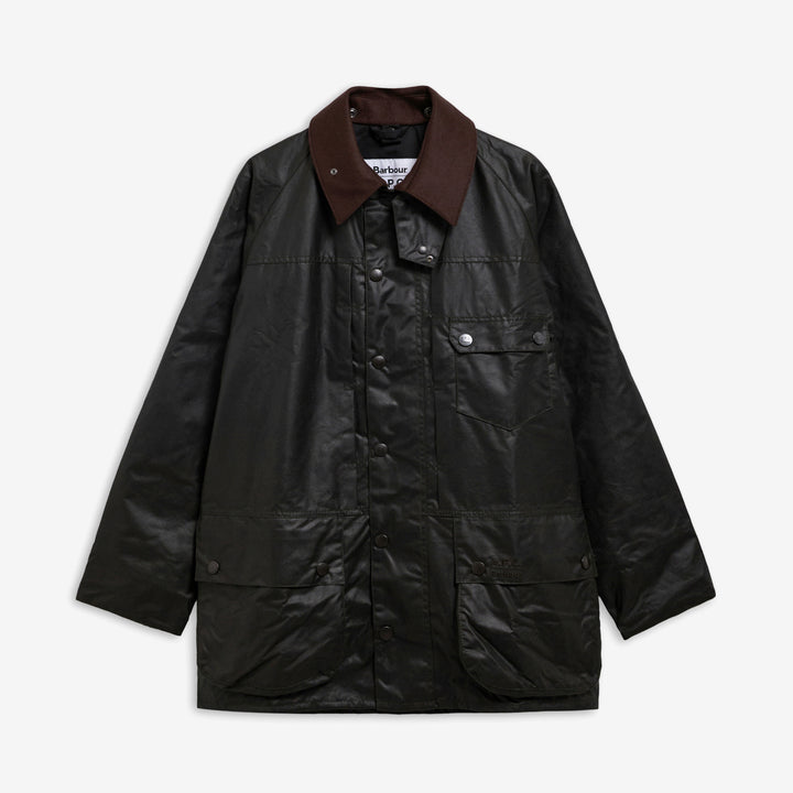 A.P.C. x Beaufort Waxed Jacket Dark Sage Front